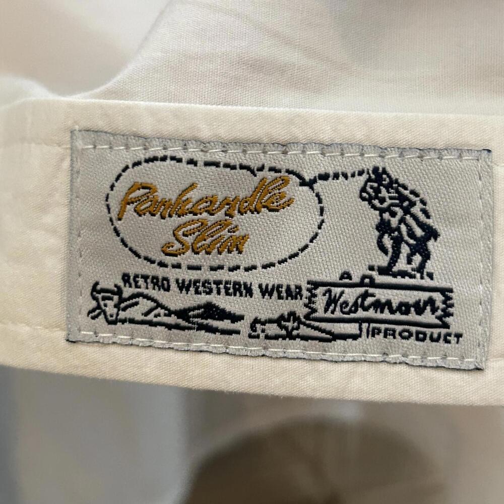 Panhandle Slim Mens White Western Button Up Shirt Size L Western Country - Picture 6 of 7